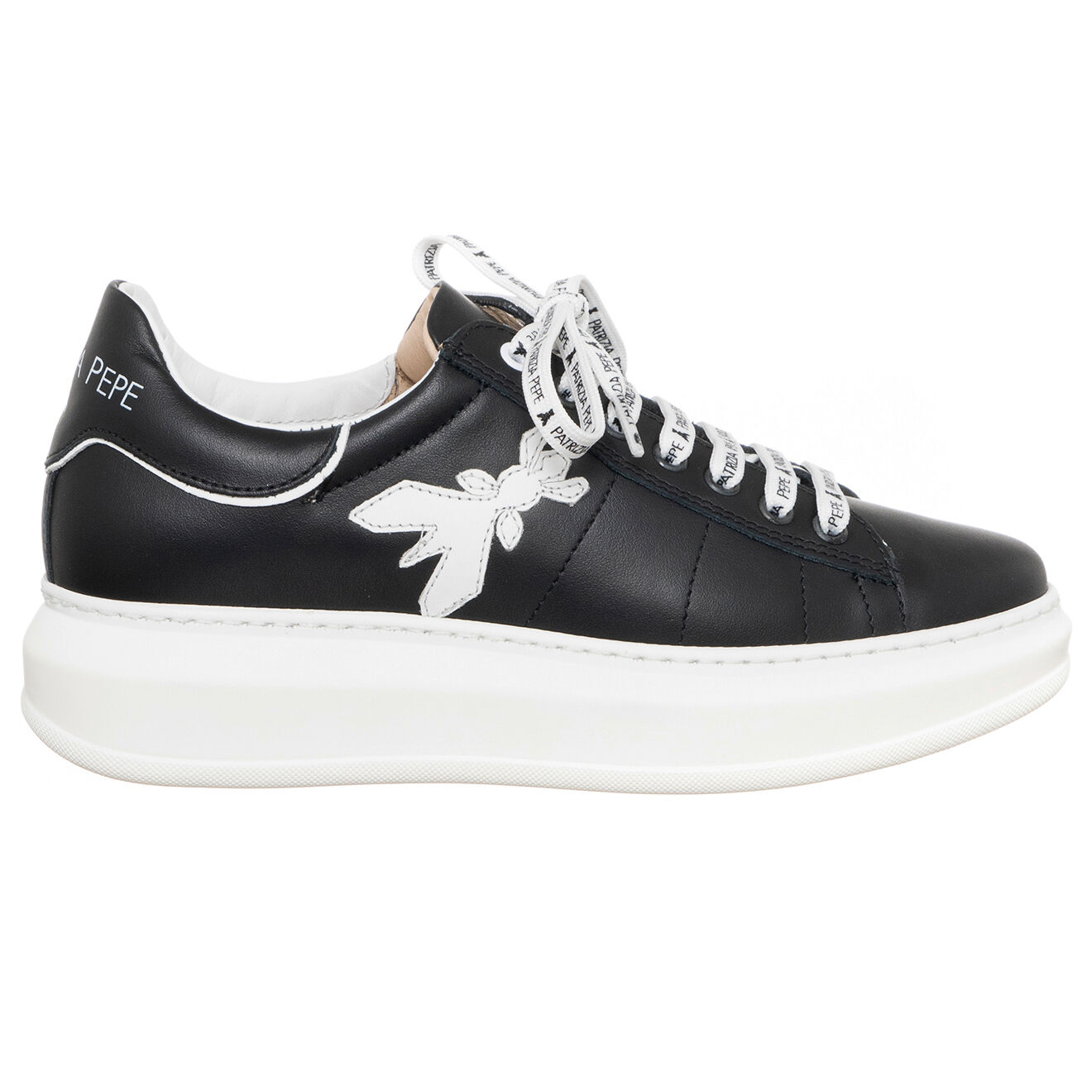 Patrizia Pepe Sneakers en Cuir Bee noires