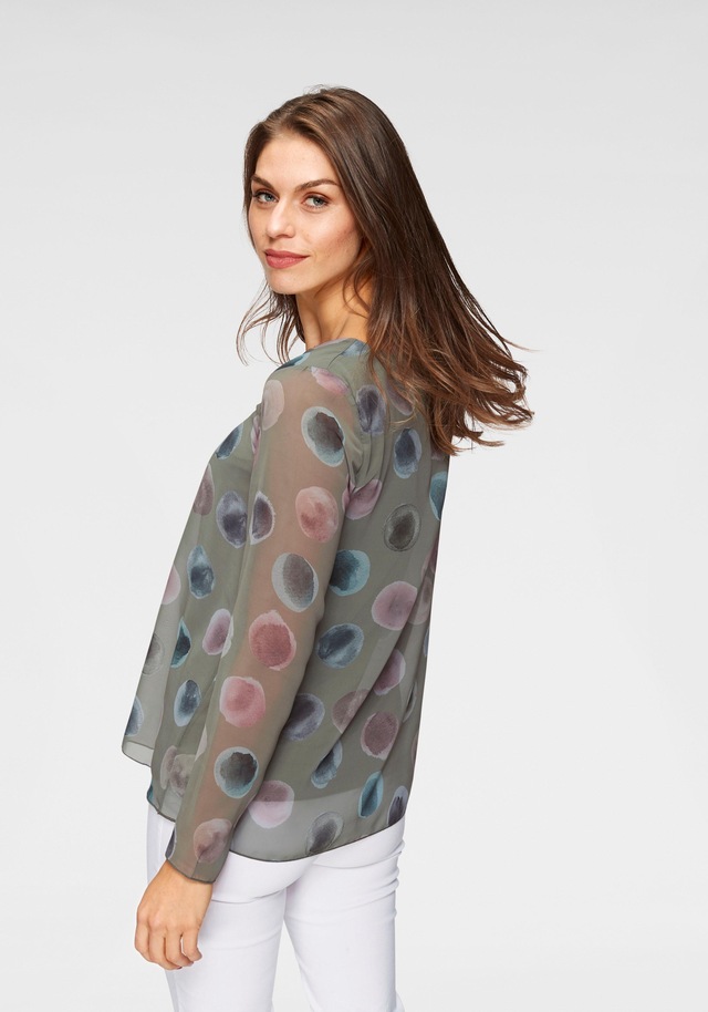Aniston SELECTED Schlupfbluse , mit blickdichtem Jerseyfutter