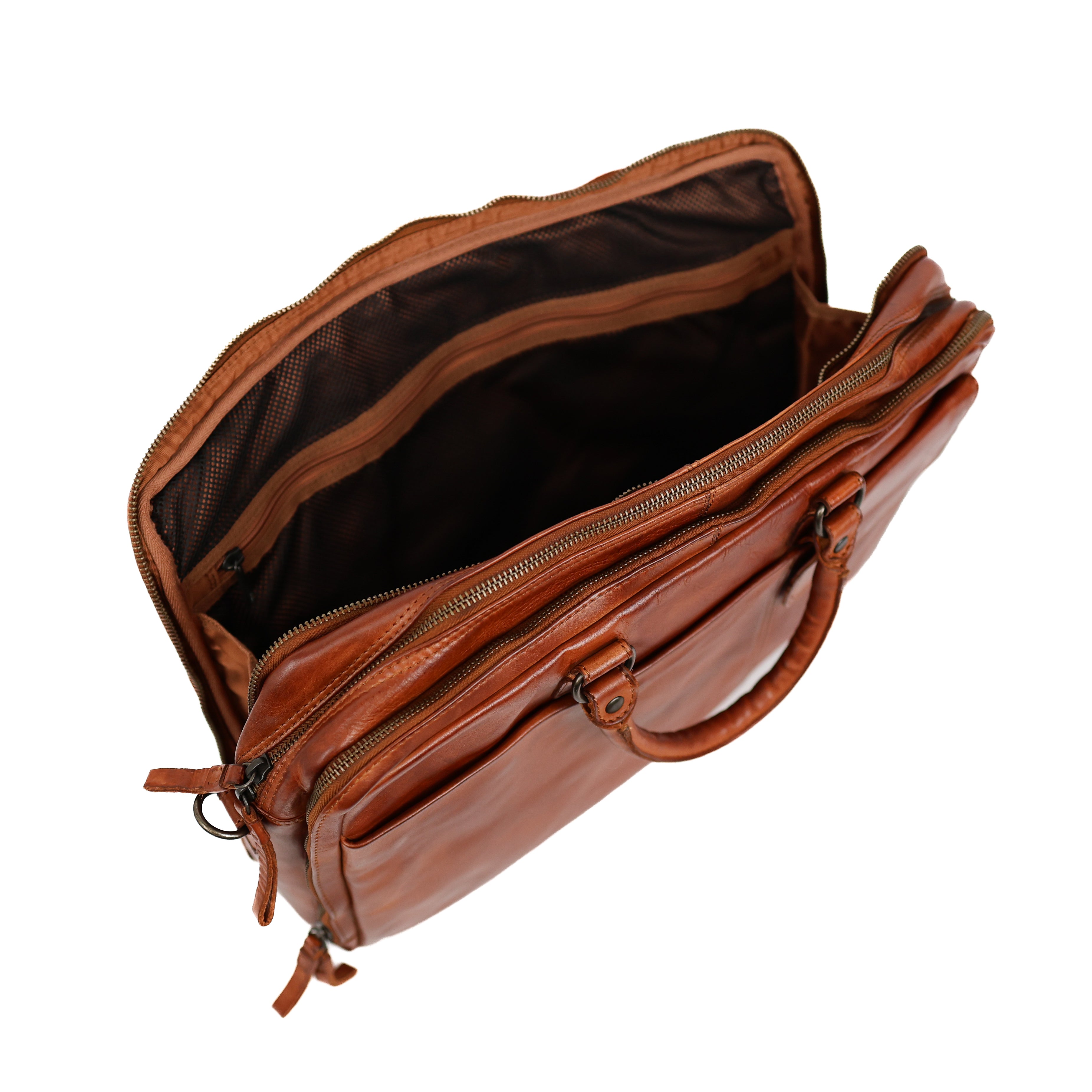 Laptoptas 'Silke' cognac Cognac