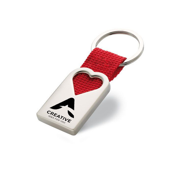 GiftRetail MO7155 - BONHEUR Porte clef coeur en métal