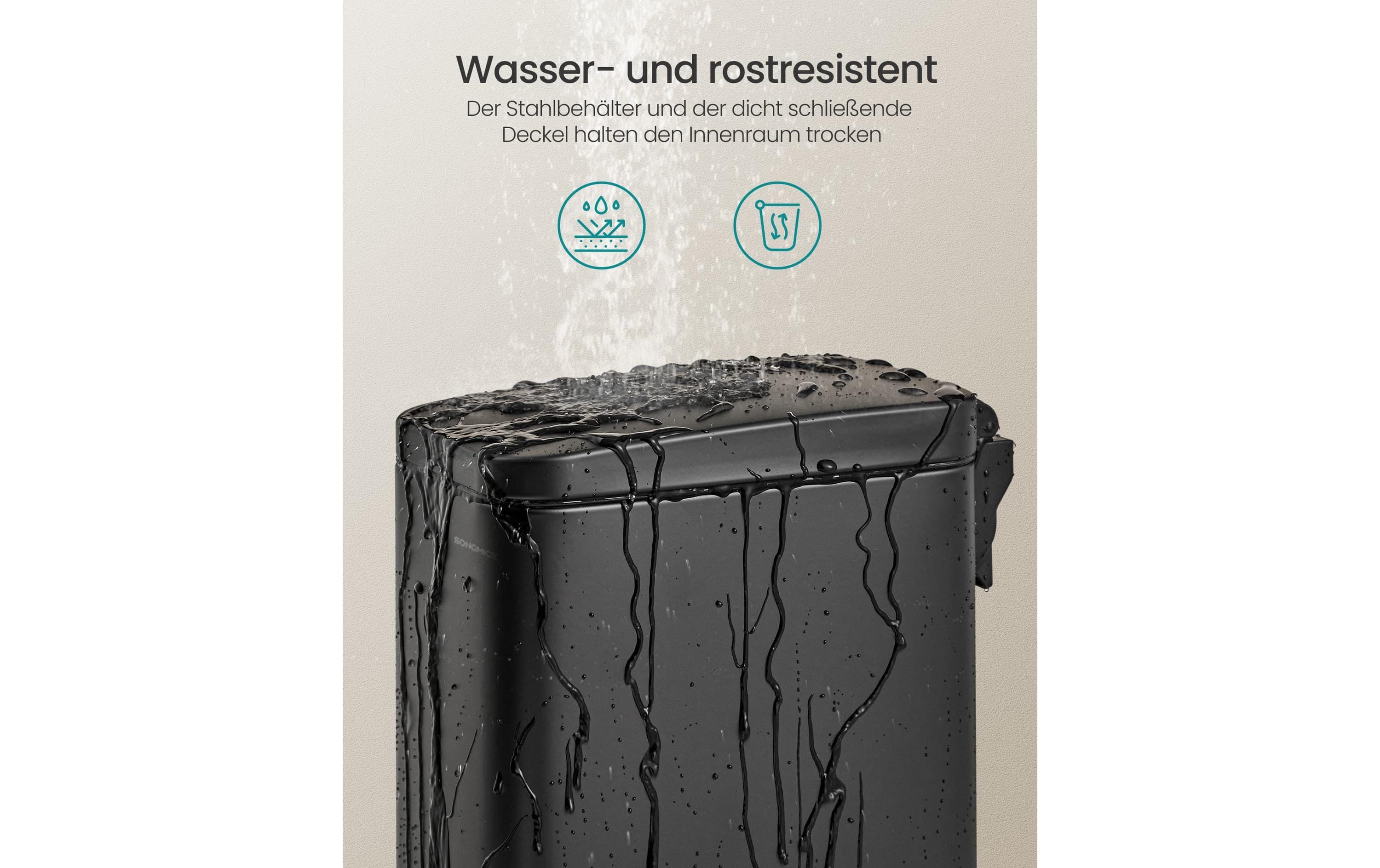 Kosmetikeimer 5 l, SchwarzStylischer Treteimer