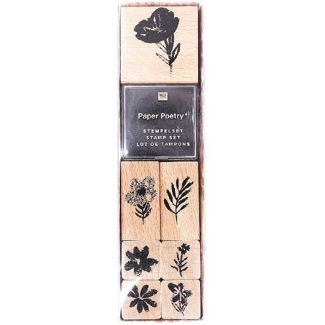 Stempelset, Crafted Nature, Blumen Fsc 100%