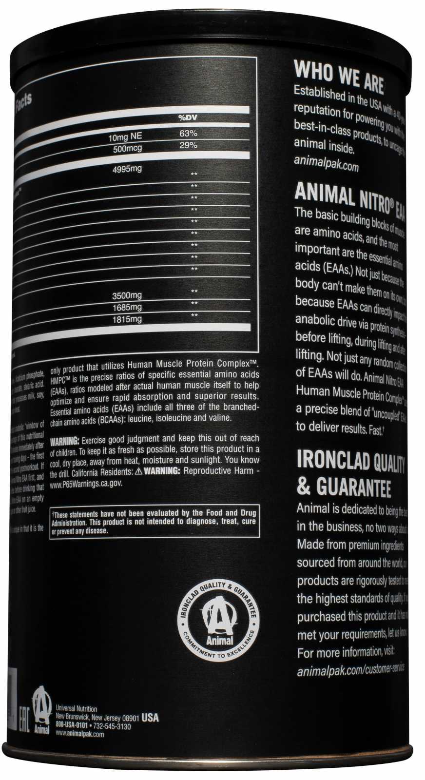 Pacotes de 44 unidades de Animal Nitro EAA