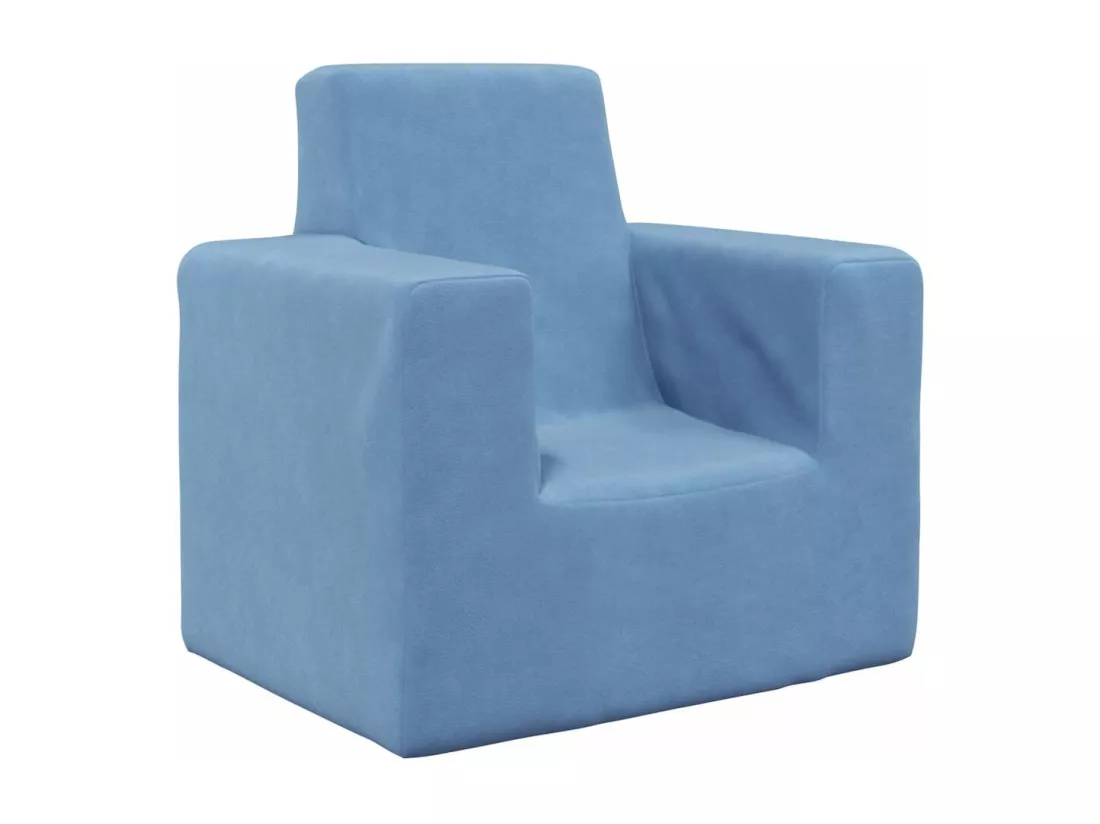 Canapé pour enfants Bleu Peluche douce