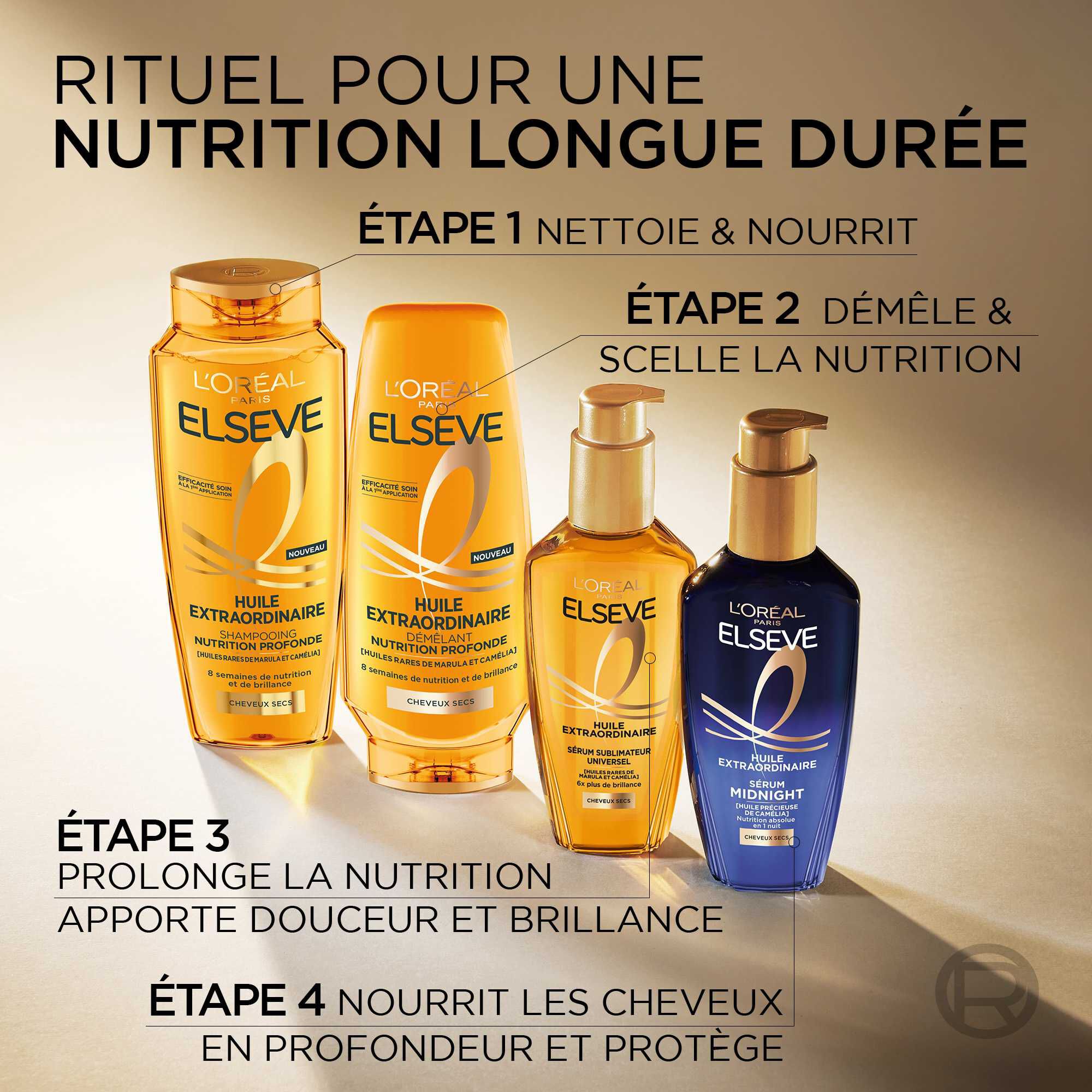 Elseve Huile Extraordinaire Universelle · Cheveux doux et éclatants