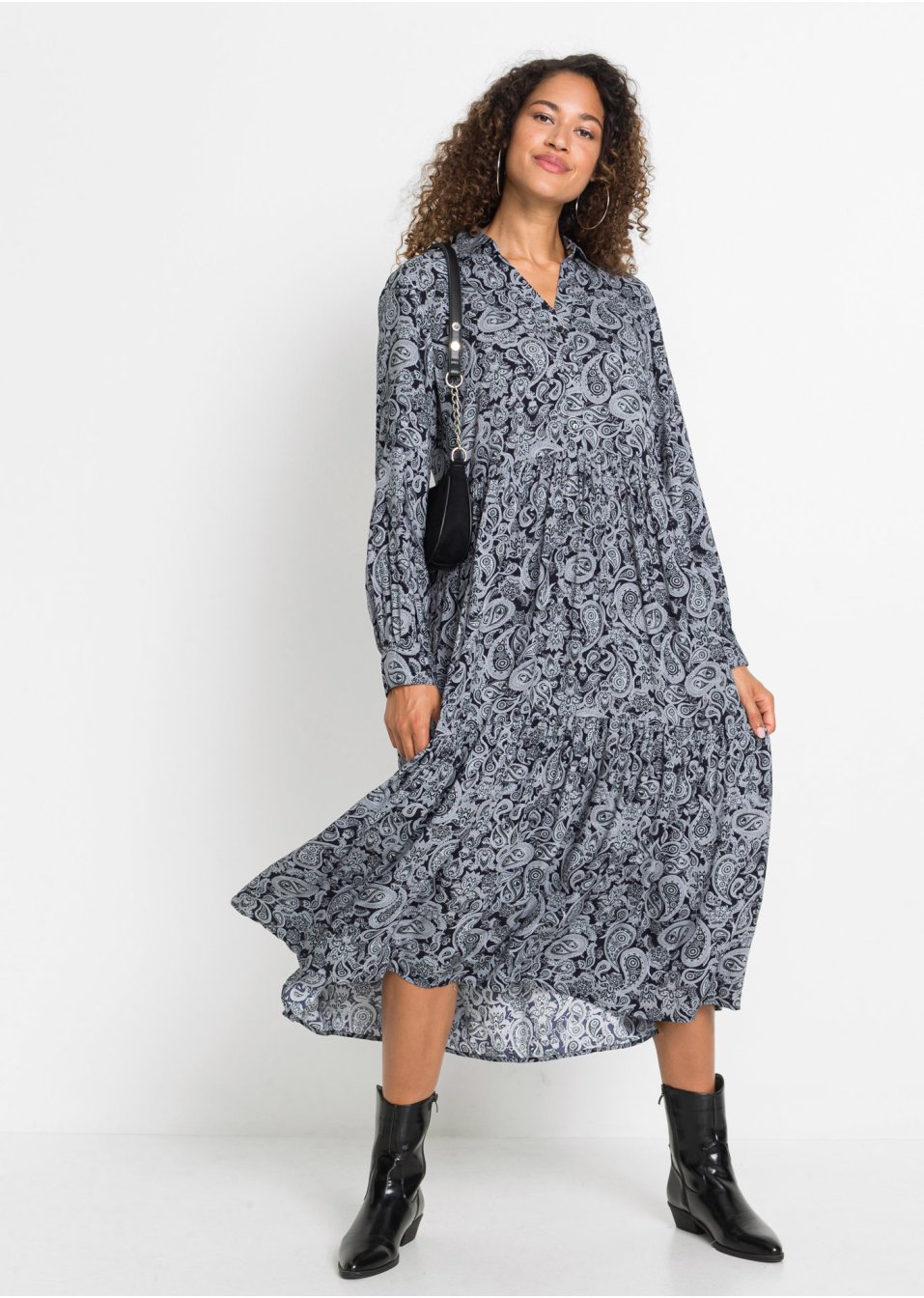 Robe midi à imprimé