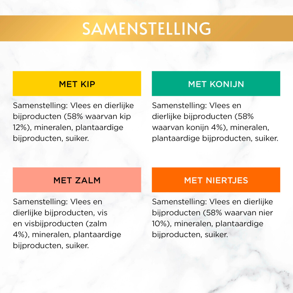 Gourmet Gold Mousse Kip - Zalm - Niertjes - Konijn8 x 85 gr