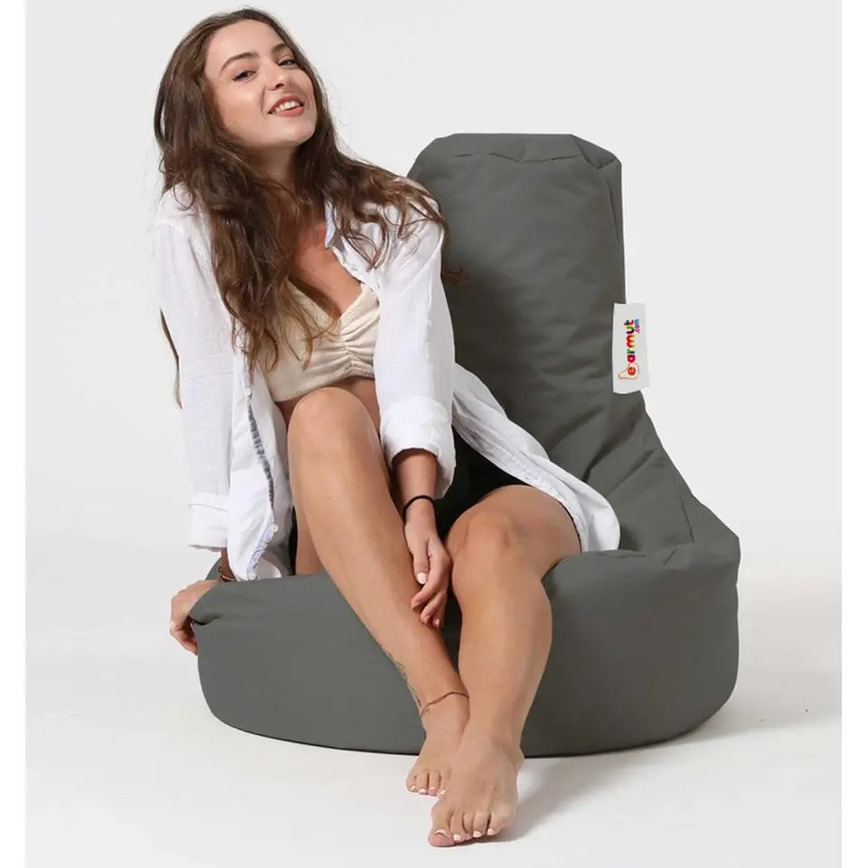 Emob Tuin Zitzak van Atelier Del Sofa - Waterdicht, Hoge Dichtheid, Donkergrijs