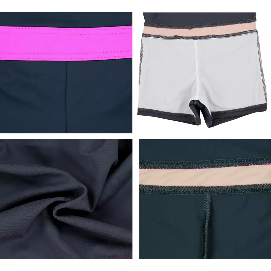 Aquarti Mädchen Badeanzug mit Bein Racerback pink