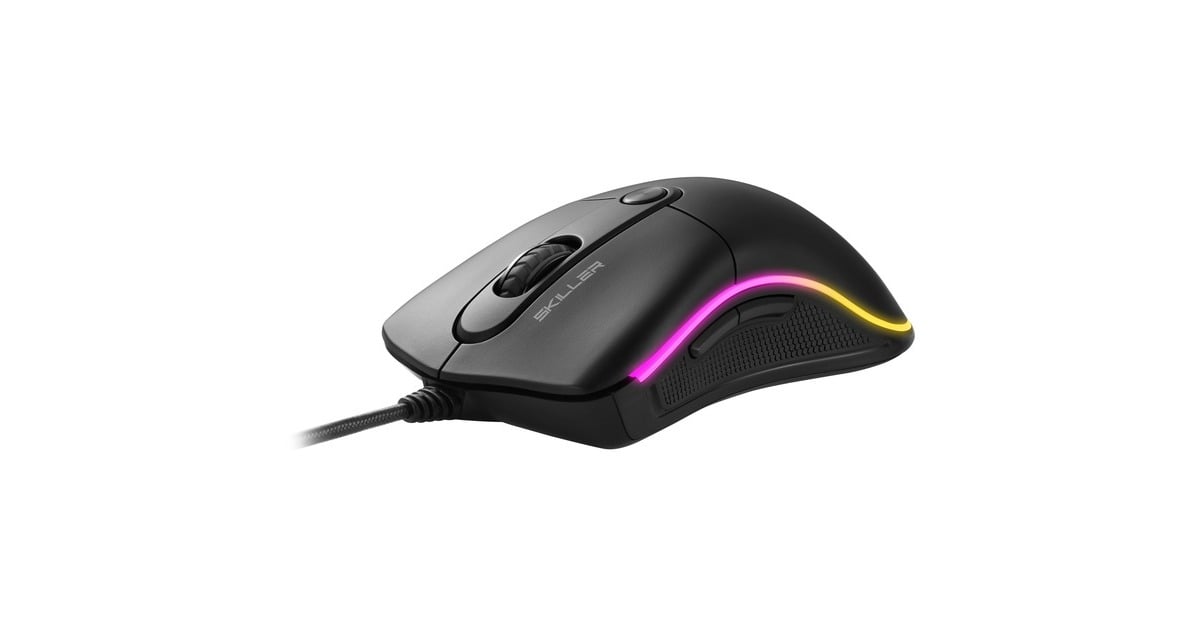 SharkoonSKILLER SGM2 optische gaming muis  (Zwart, 400 - 6400 dpi, RGB leds)