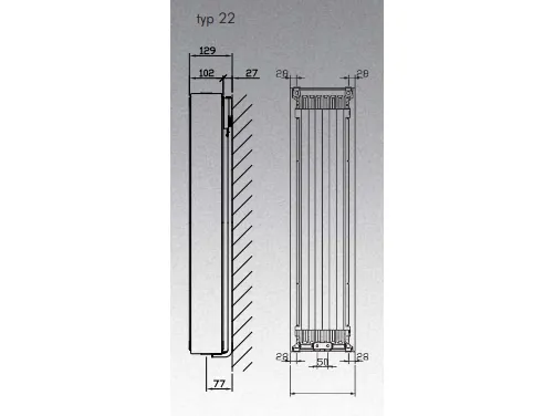 Stelrad VERTEX PLAN radiator type 22 600x2200mm 2538W