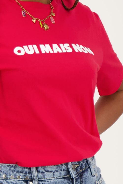 Rood T-shirt Oui mais non