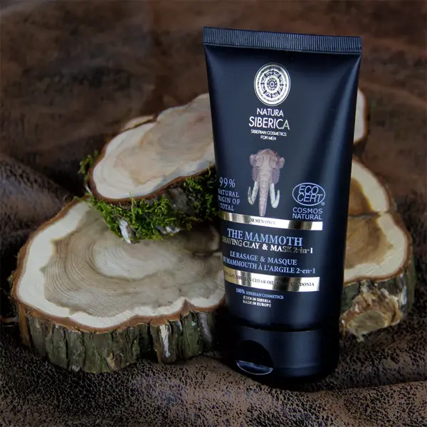 Natura Siberica - Máscara e Barbear de Argila Mammoth 2 em 1 150ml.