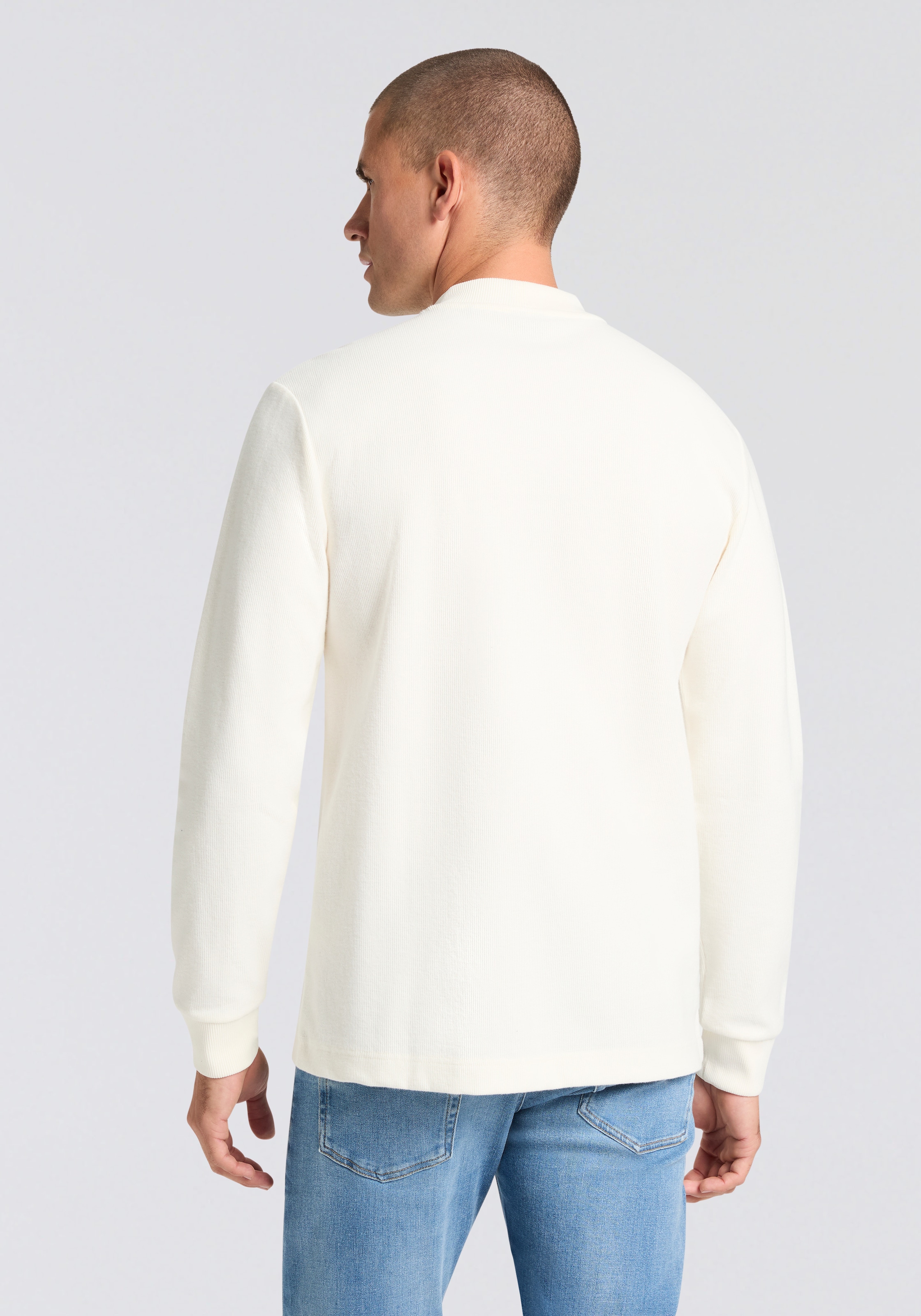 BOSS ORANGE Langarmshirt »Te explorer«, Rundhalsausschnitt, Saum- und Ärmelbündchen