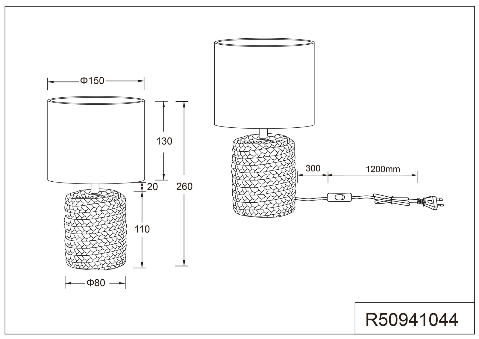 RL Retrofit Tischlampe MALA 26 cm