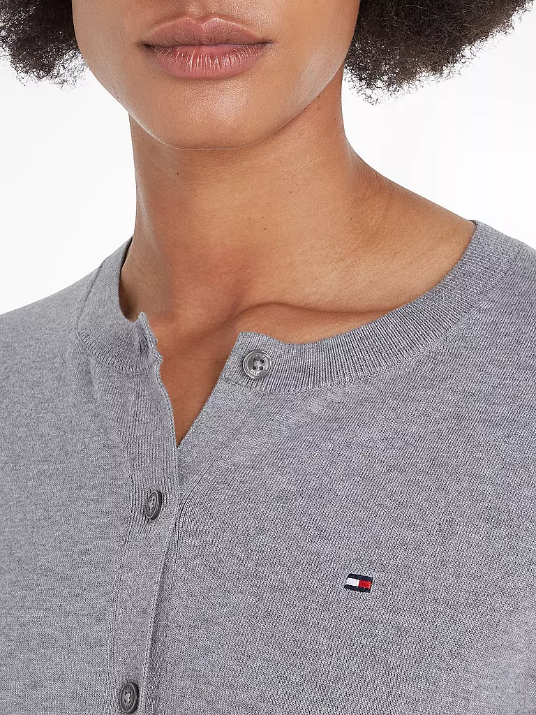 TOMMY HILFIGER Strickjacke  grau