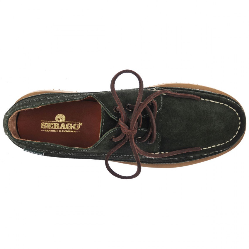 MAKWA SUEDE GREEN DARK DEPHTS-Mocassin en cuir pour homme