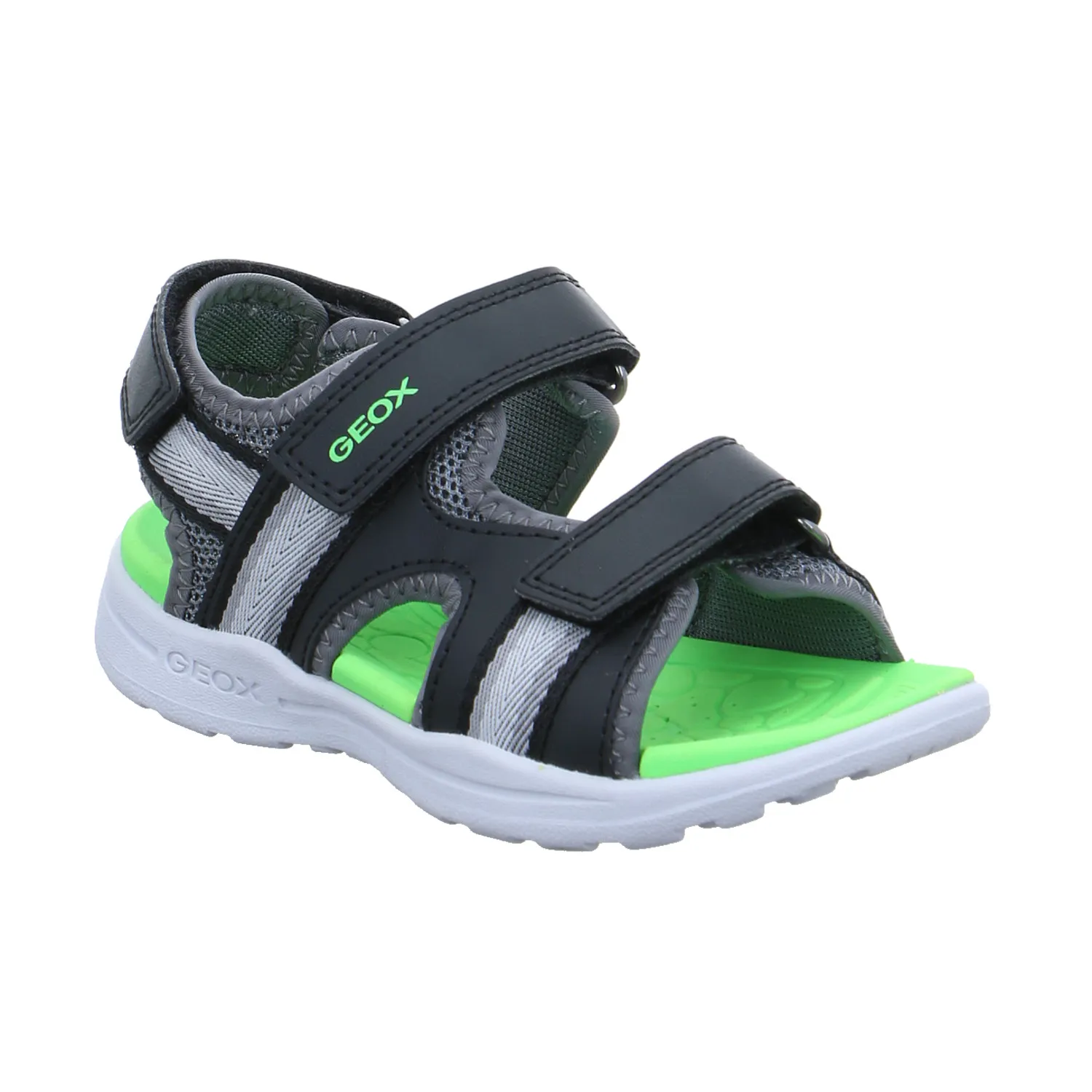 GEOX Kleinkinder-Sandale Anthrazit Lederimitat  Sommerschuh
