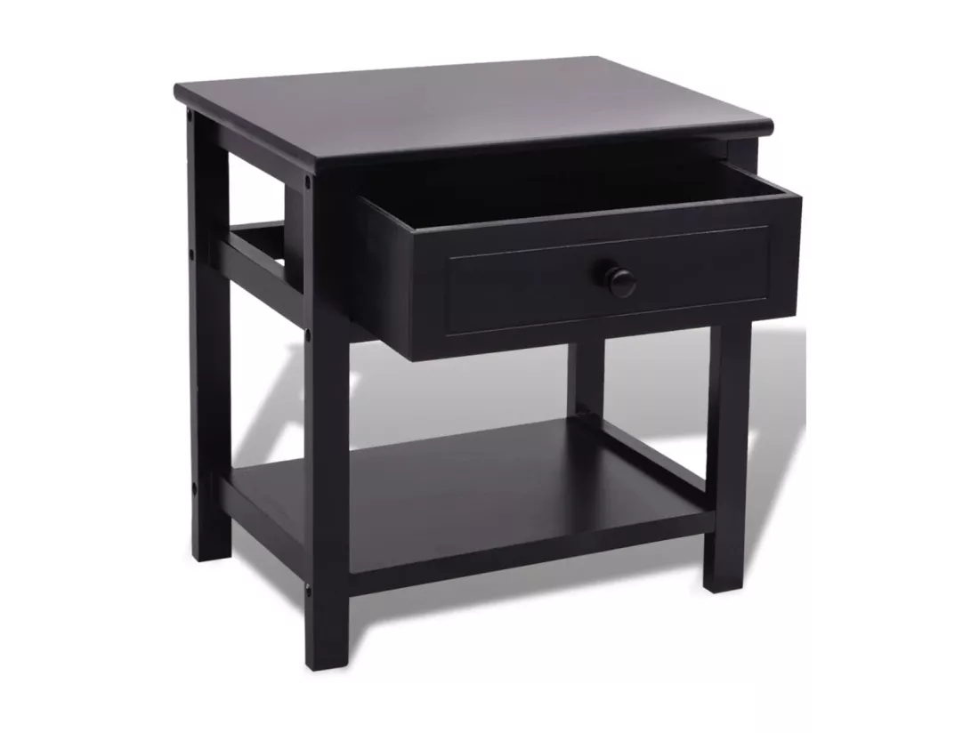 Table de chevet Bois Noir