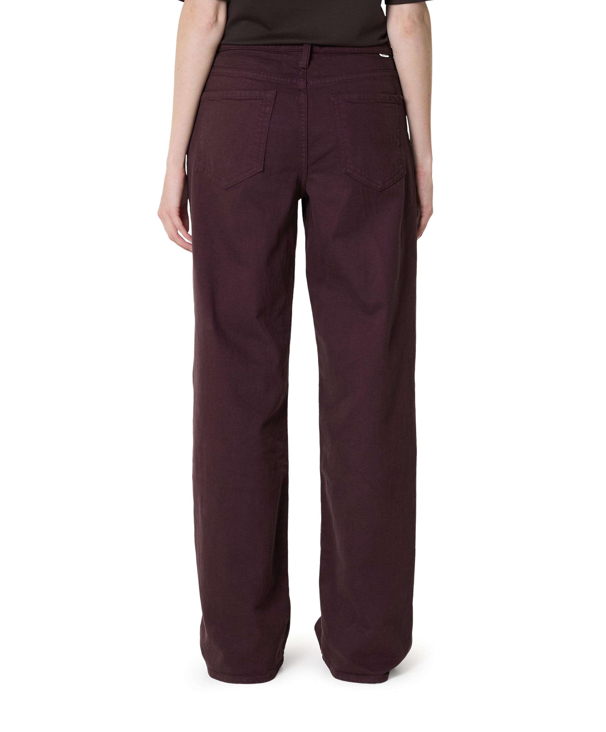 MOTHER The Rerun ZIP SNEAK dames jeans bordeaux