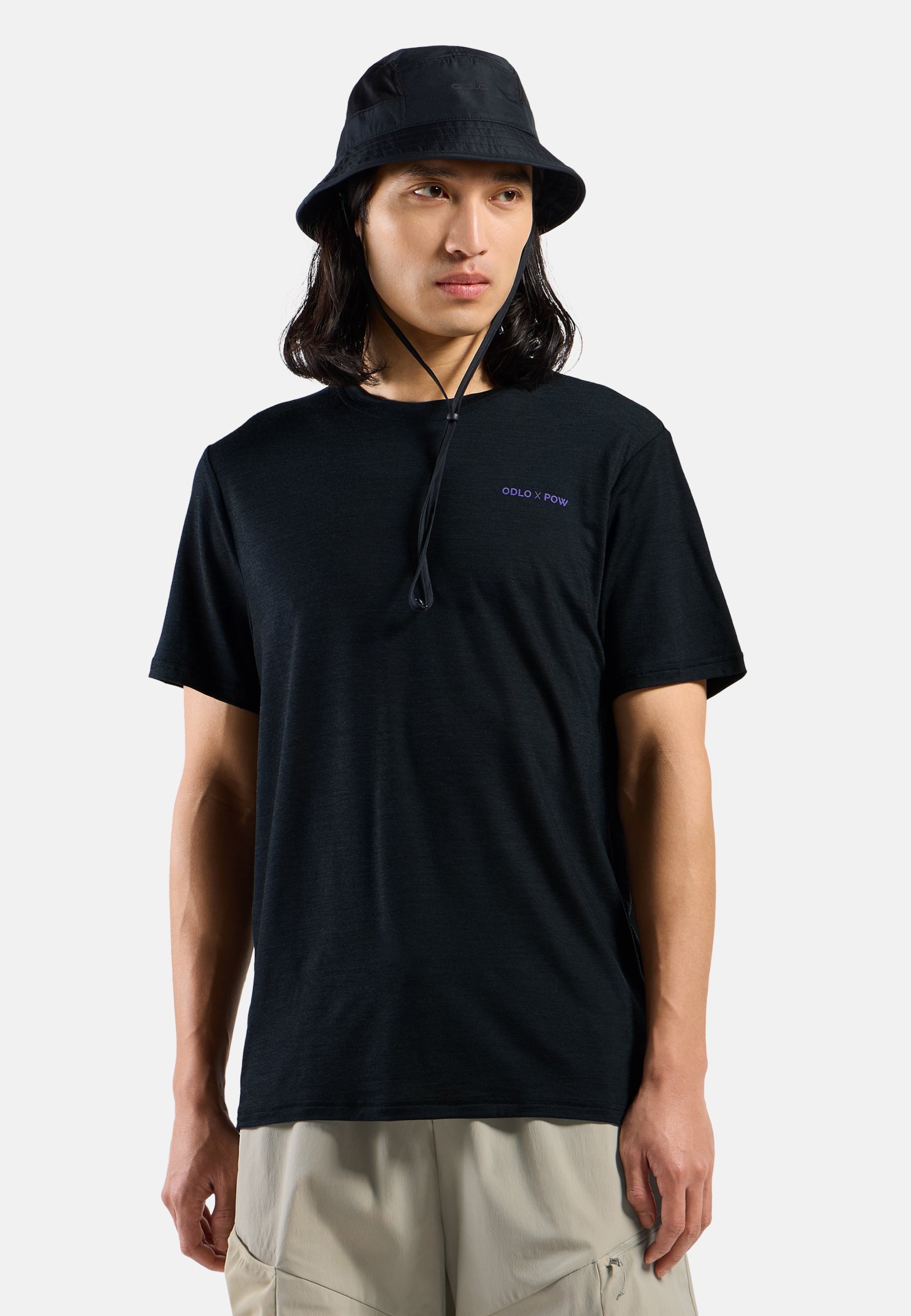 Odlo x POW Collective Voices T-Shirt aus Merinomix in black melange