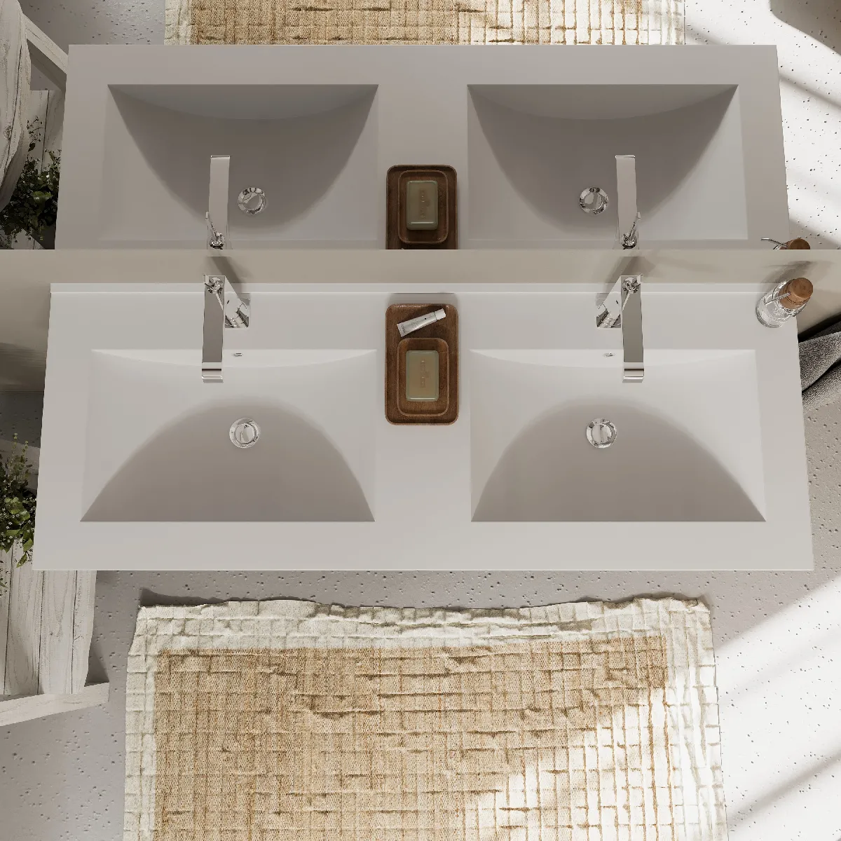 Kiamami Valentina Meuble Bain Double Lavabo
