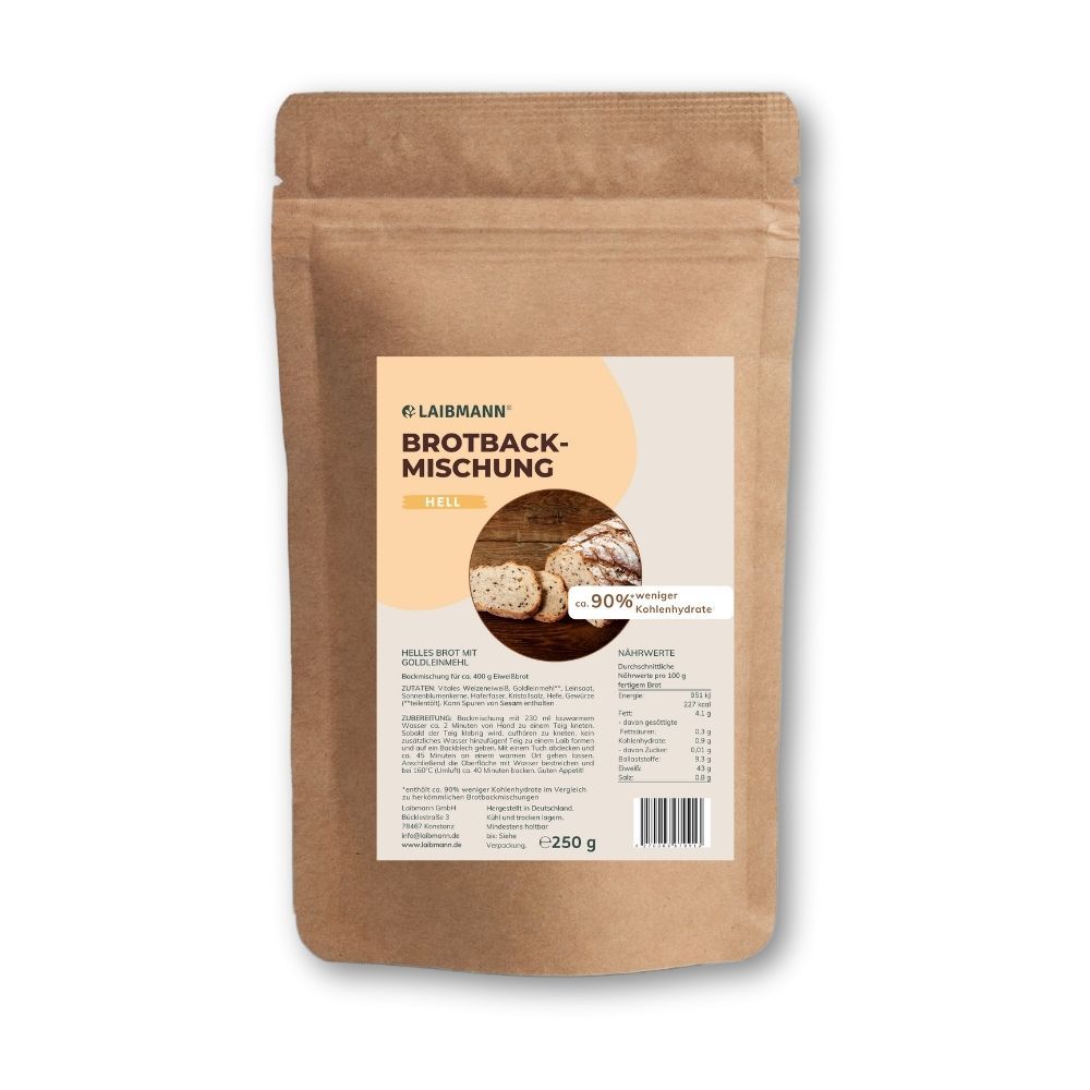 Laibmann's kohlenhydratreduzierte Brotbackmischung