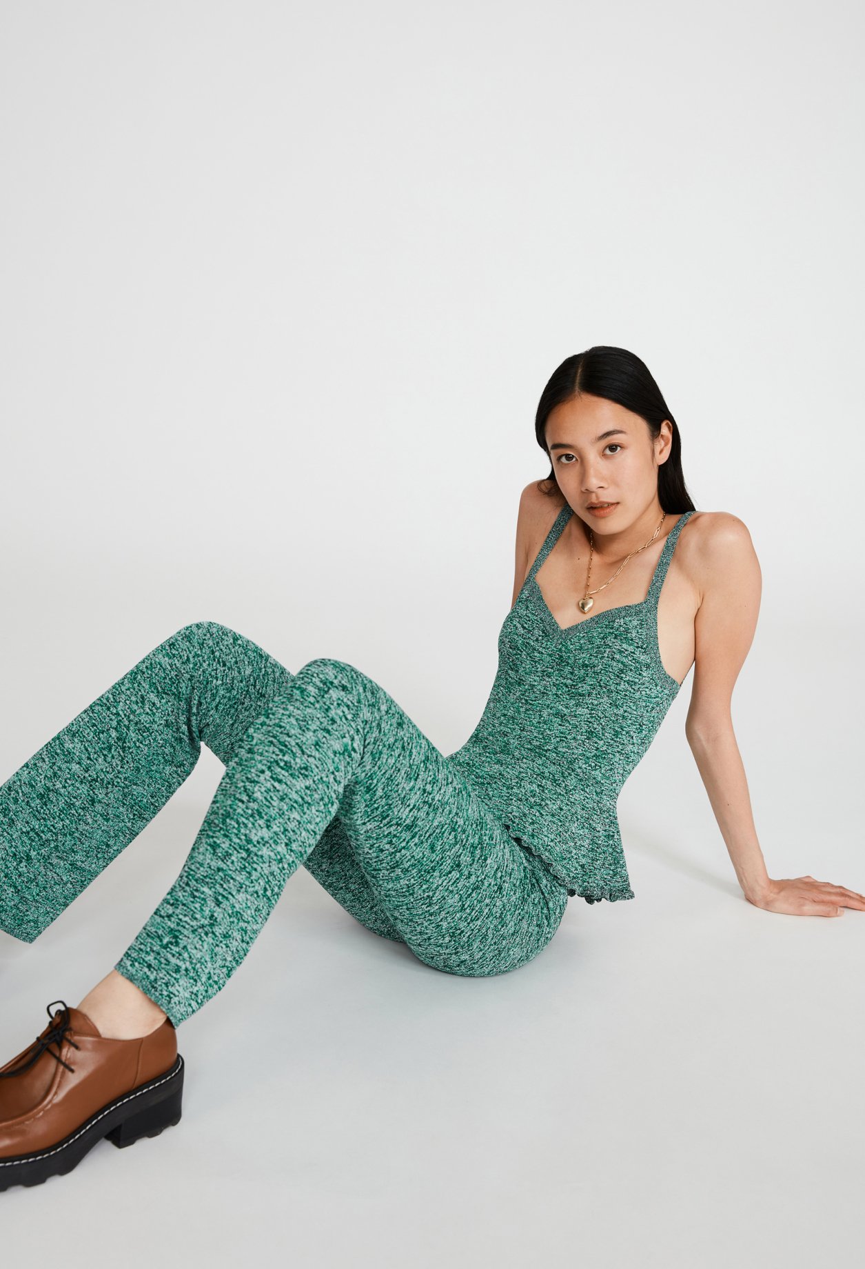 Pantalon maille effet chinee