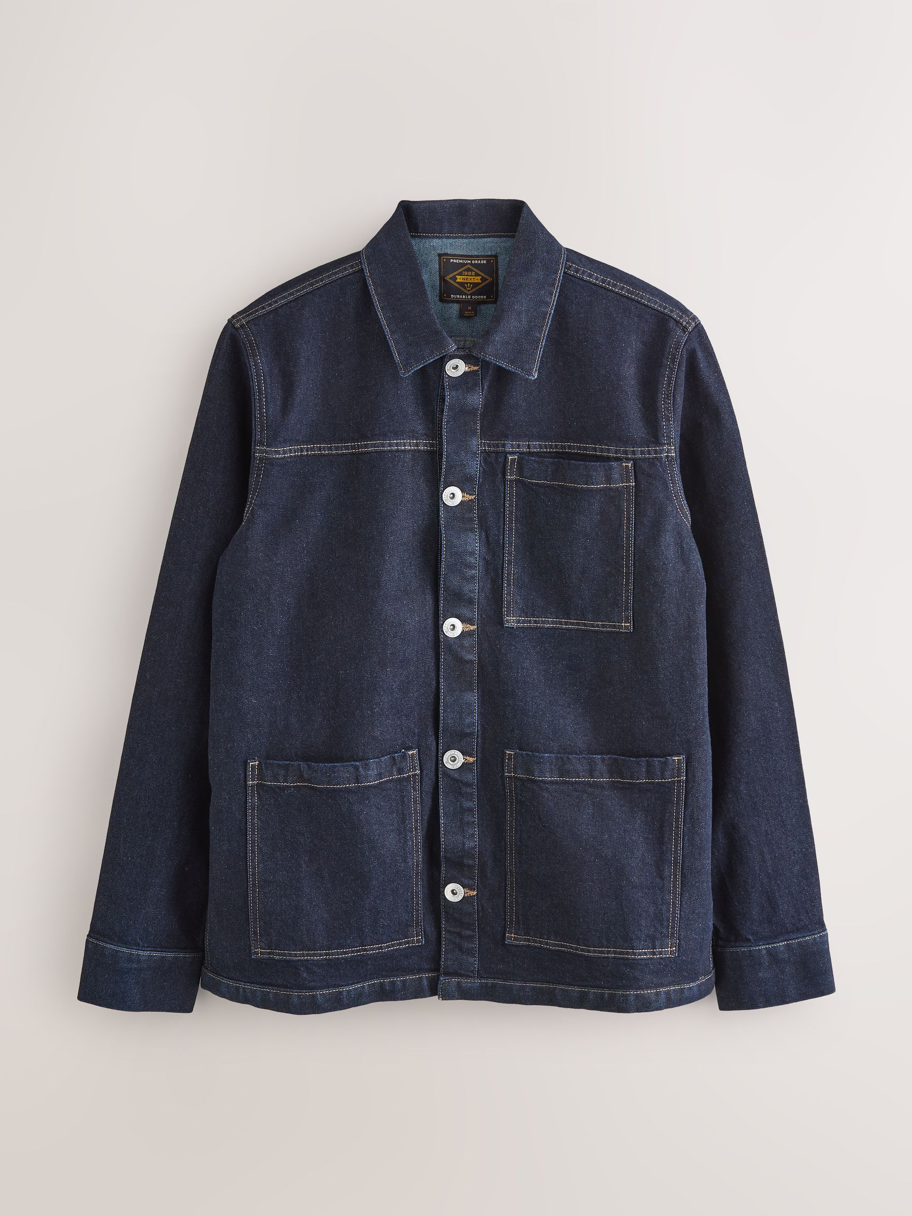 Indigoblauw - Chore Style Denim Shacket