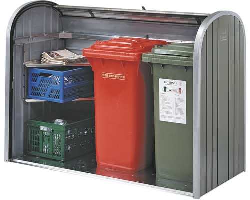 Biohort Store Max 160 bakken opbergbox, 163x78x120 cm, zilver-kwartsgrijs