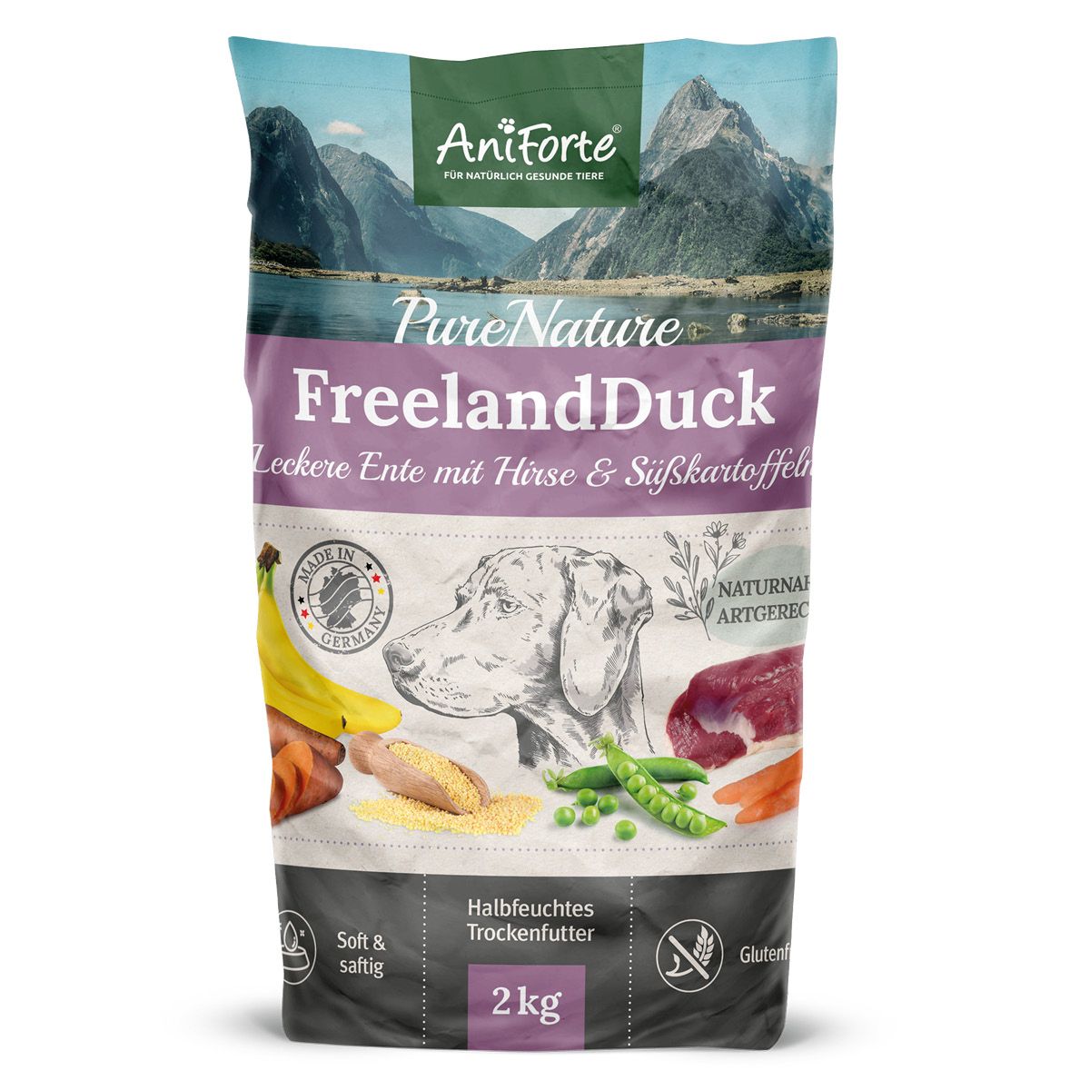 AniForte Trockenfutter FreelandDuck - Leckere Ente mit Hirse