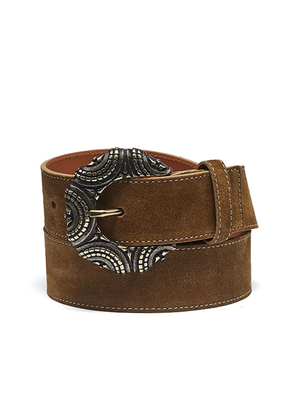 CEINTURE EMMA VELOURS TABAC
