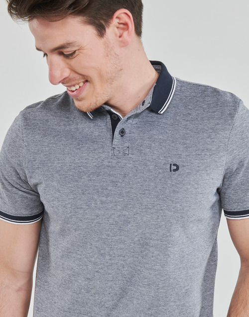 Tom Tailor - POLO WITH RIB DETAIL - Marine chiné