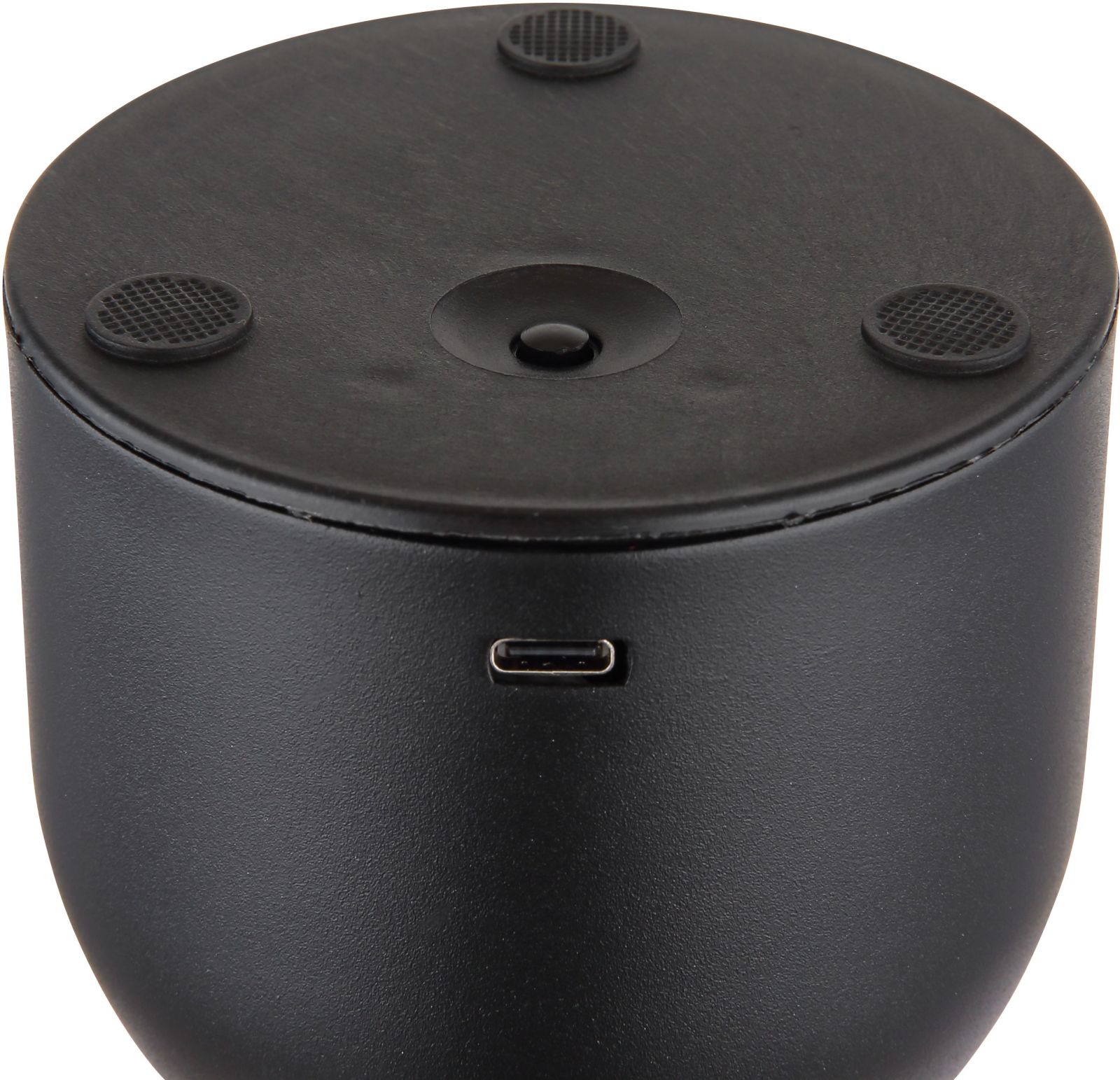 LED-Akku-Tischleuchte - schwarz matt - Touchdimmer - Kristalleffekt - 20 cm