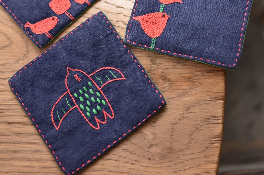 Embroidery Kingdom - Vogelbuidel DIY borduurset / borduurring / set (verschillende ontwerpen)