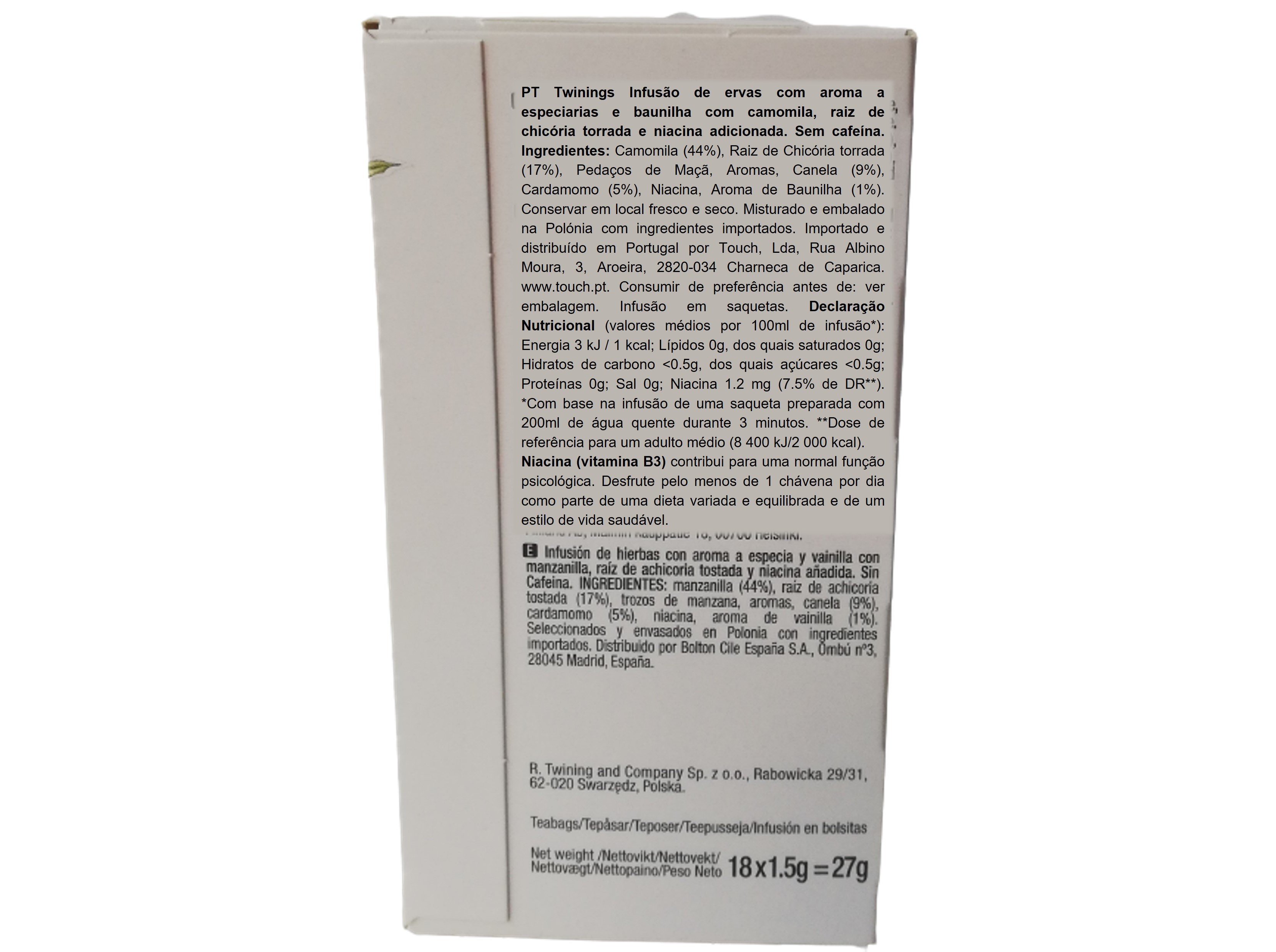 INFUSÃO TWININGS SUPERBLEND CALM 18 SAQ