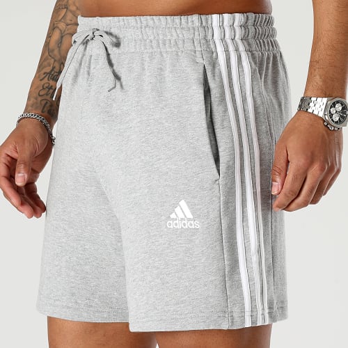 Short Jogging A Bandes IC9437 Gris Chiné