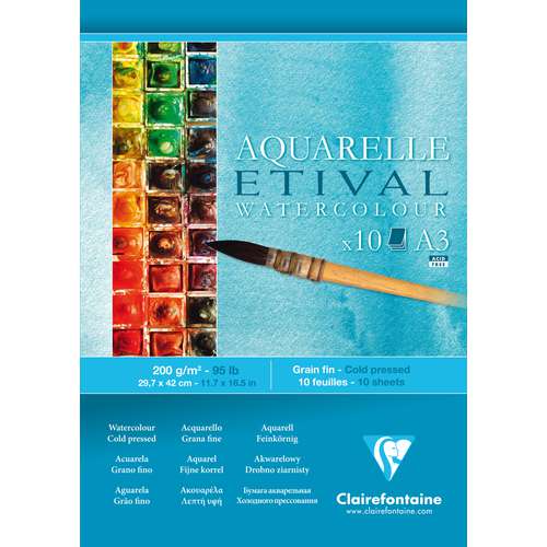 Clairefontaine ETIVAL Aquarellblock 200 g, feinkörnig