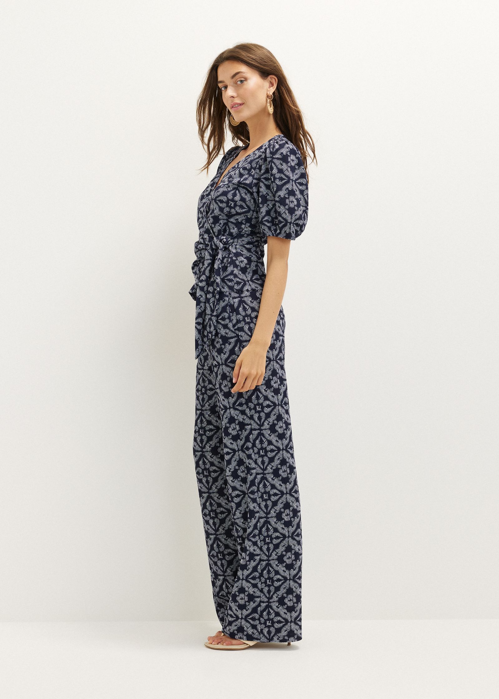 Wijde broek met print