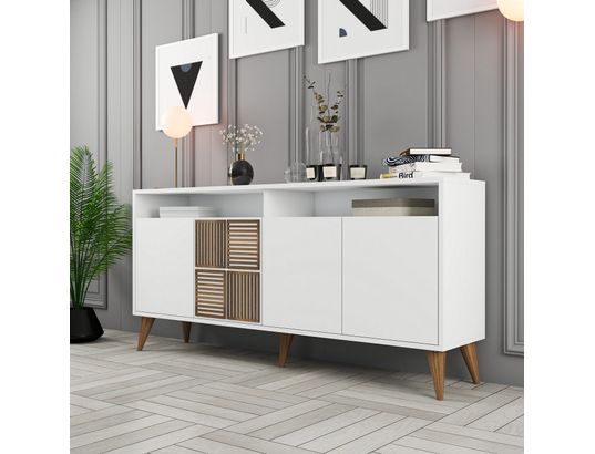 CONCEPT1 - Bahut Milan 160 blanc 160 x 35 x 78cm