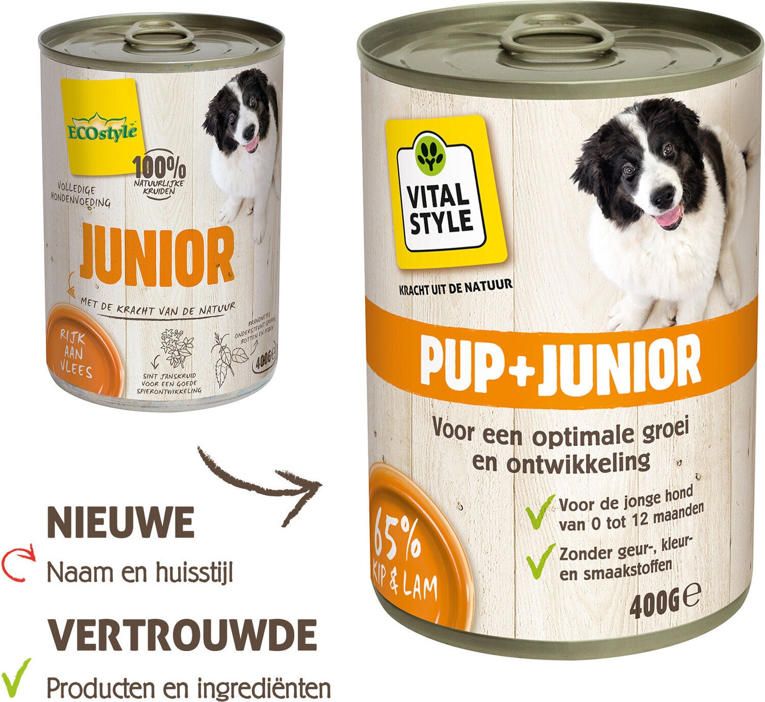 VITALstyle hondenvoer pup en junior 400 g