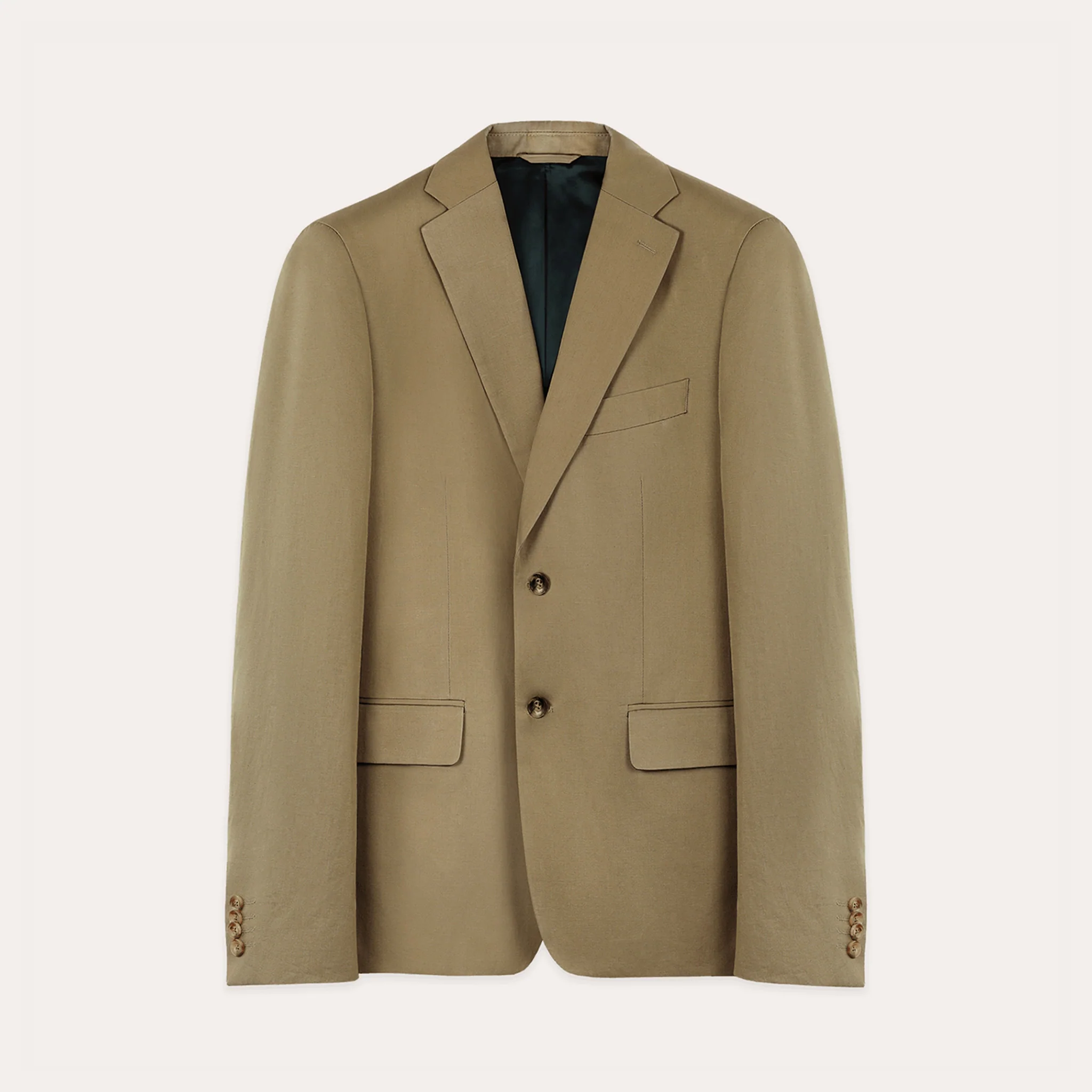 Light khaki linen and cotton jacket