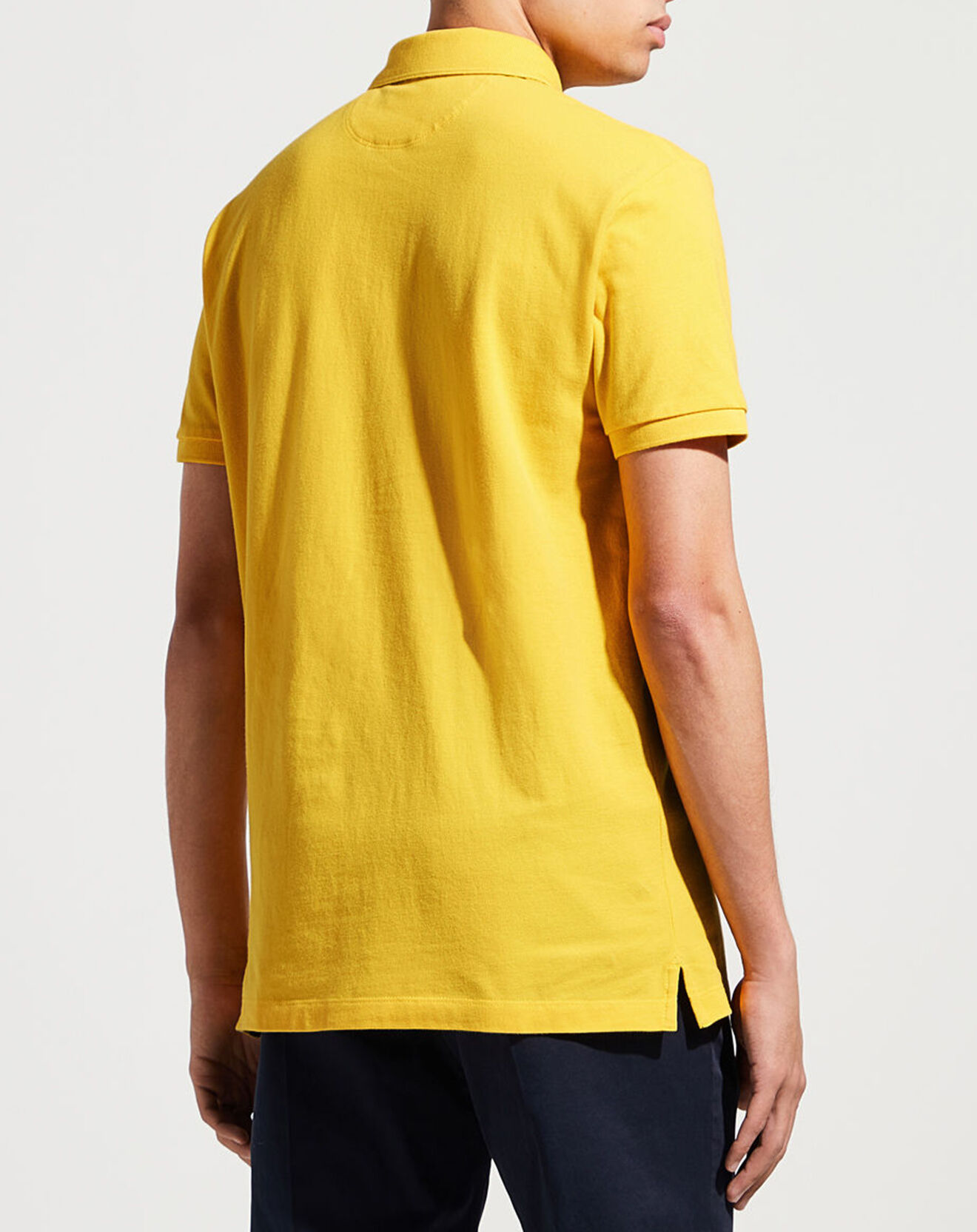 Hackett London Polo Regular Fit uni piqué jaune