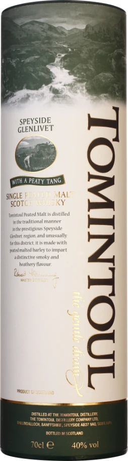 TOMINTOUL SINGLE PEATY TANG 70CL