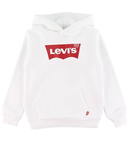 Levis Kapuzenpullover - Batwing - Weiß m. Logo