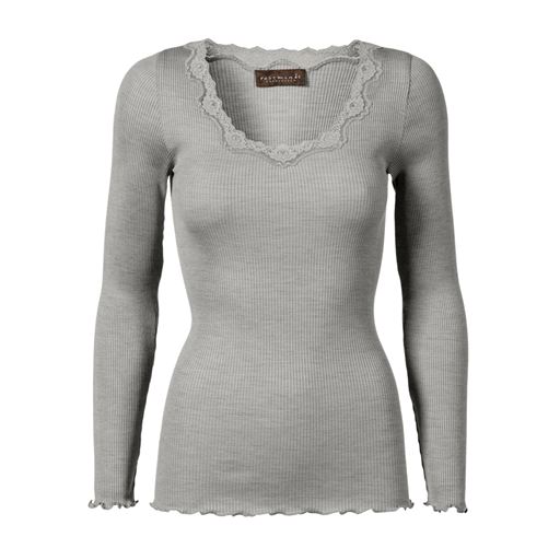 Rosemunde 5369 Bluse, Light Grey Melange, XS