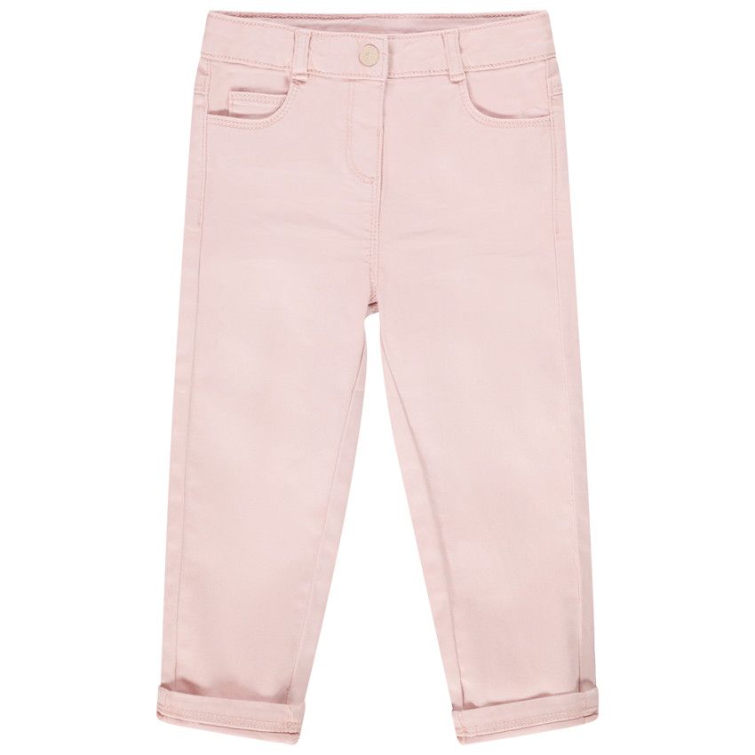 Pantalon slim en twill uni pour bébé fille - Multicolore