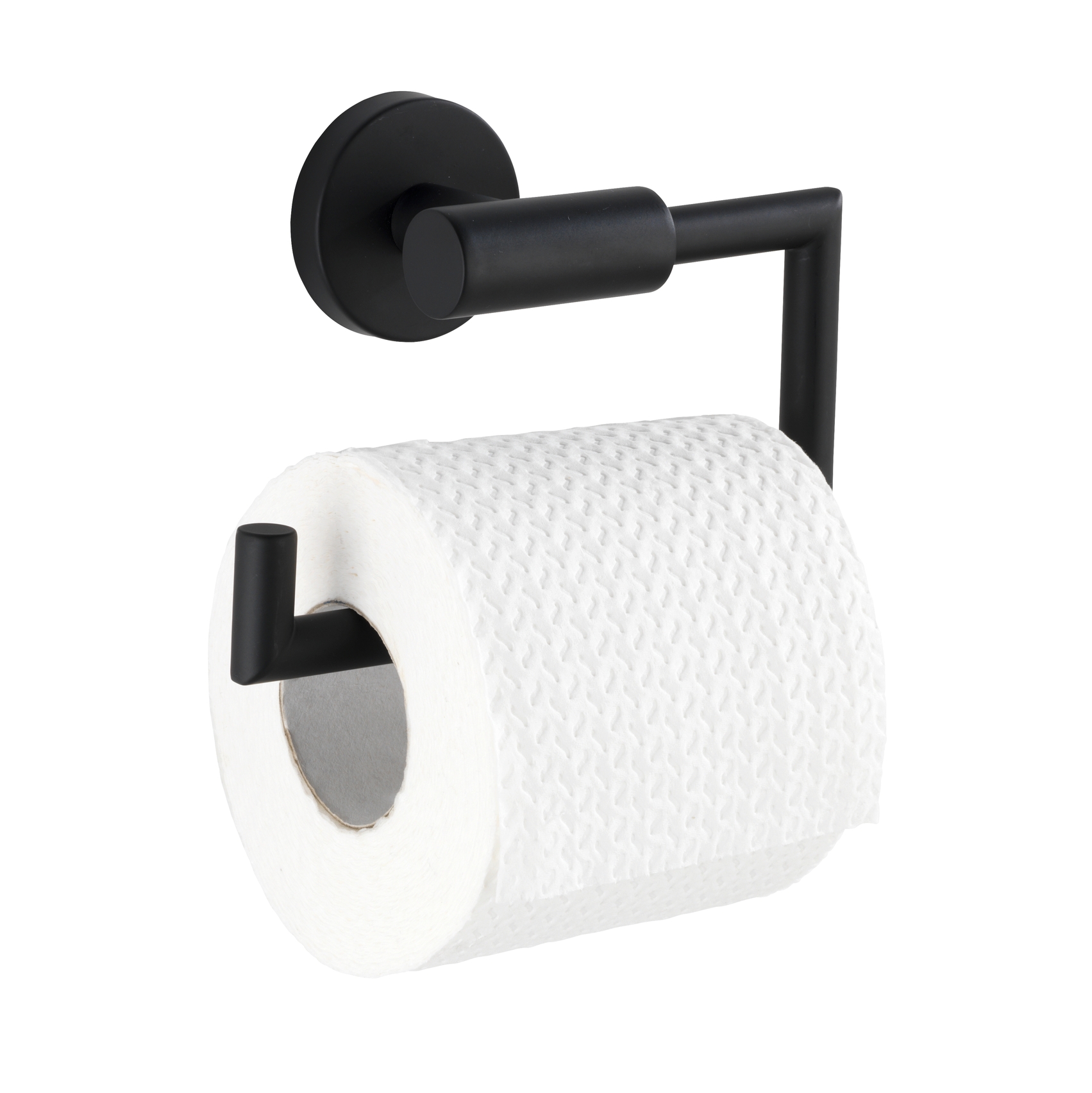 Wenko Bosio toiletrolhouder zonder deksel RVS zwart mat