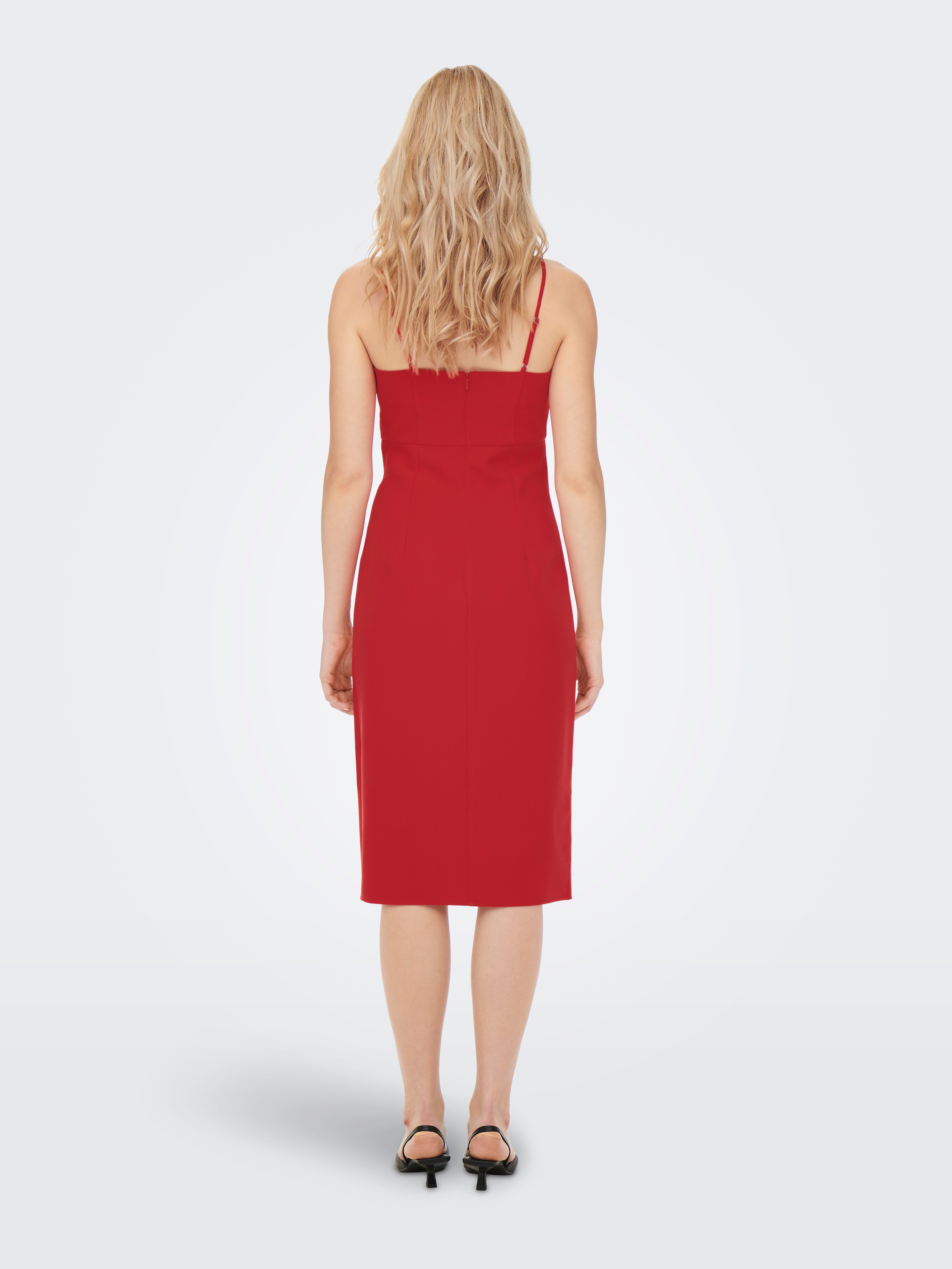 ONLTORI-ABBA Langes Kleid Mars Red