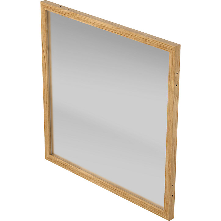 Fenêtre Alara givrée contour chêne 100 x h.100 cm